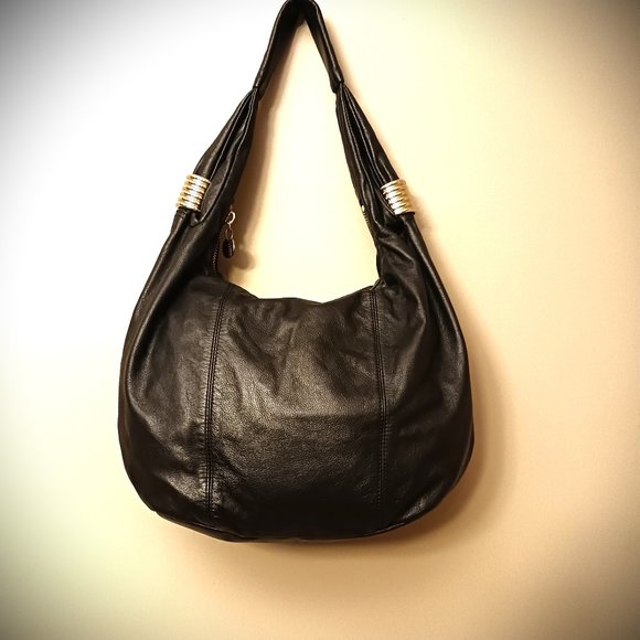 Sam Edelman Handbags - 100% leather SAM EDELMAN lg medium soft leather hobo slouch bag gold accents EUC